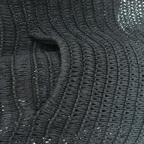 Andrea Jovine Black Knit Open Cardigan Sweater L - Picture 9 of 14